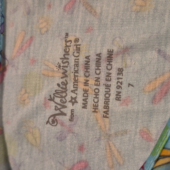 Wellie Wishers from American Girl, girls size 7 dragon fly long sleeve nightgown - Picture 5 of 6